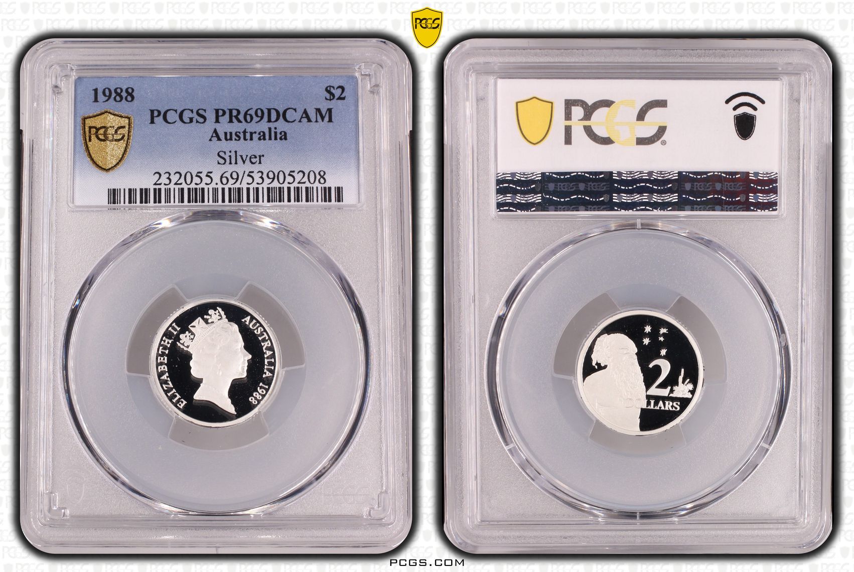 Elizabeth II, Silver, Two Dollar, 1988, PCGS PR69DCAM