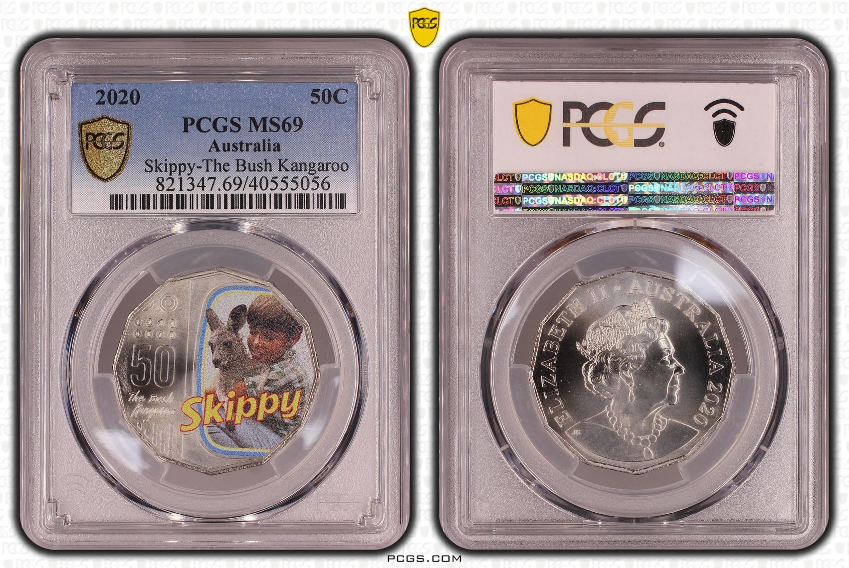 Skippy-The Bush Kangaroo, Fifty Cent, 2020, PCGS MS69