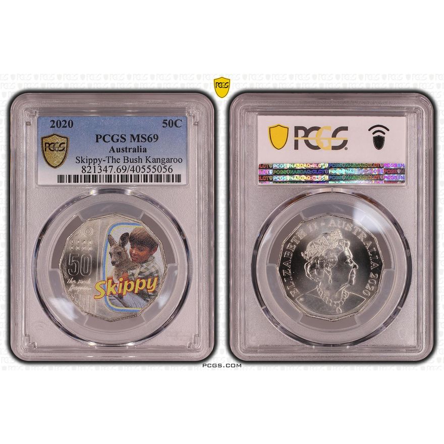 Skippy-The Bush Kangaroo, Fifty Cent, 2020, PCGS MS69