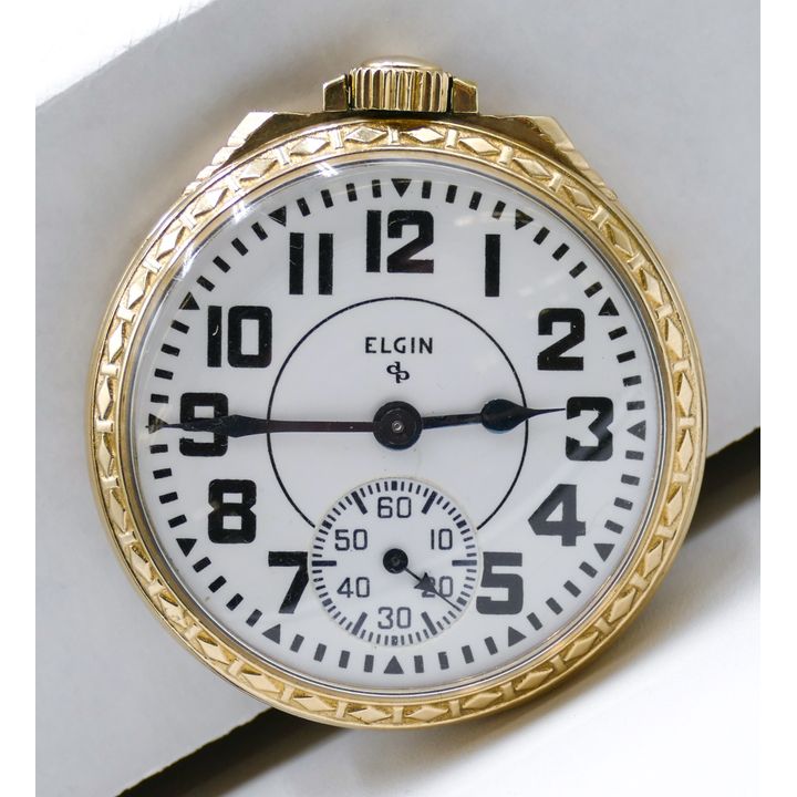 Elgin 571 B.W. Raymond 21J Railroad Pocket Watch 50mm as-is