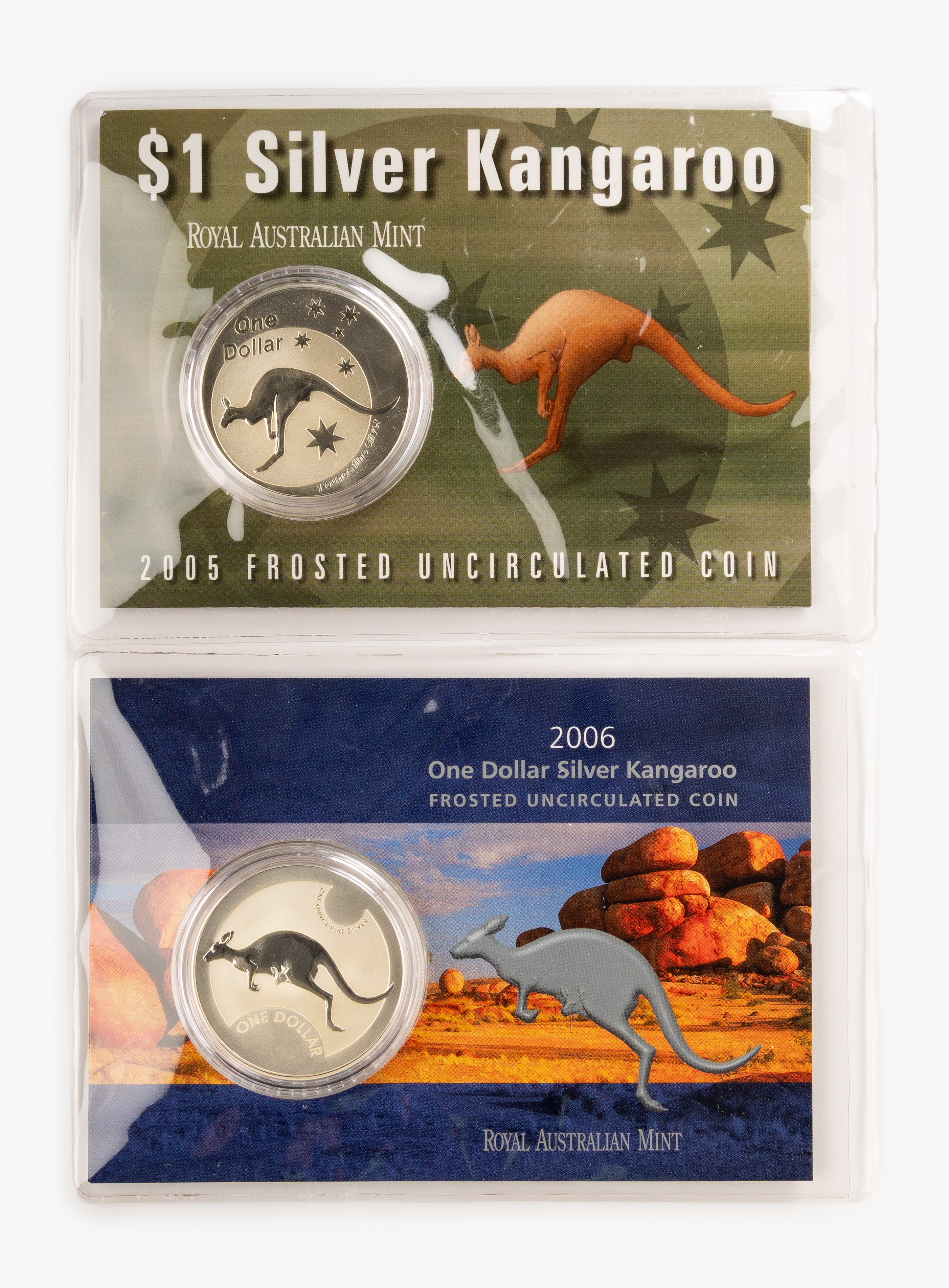 Elizabeth II, RAM - Silver Kangaroo, One Dollar, 2005 - 2006, UNC