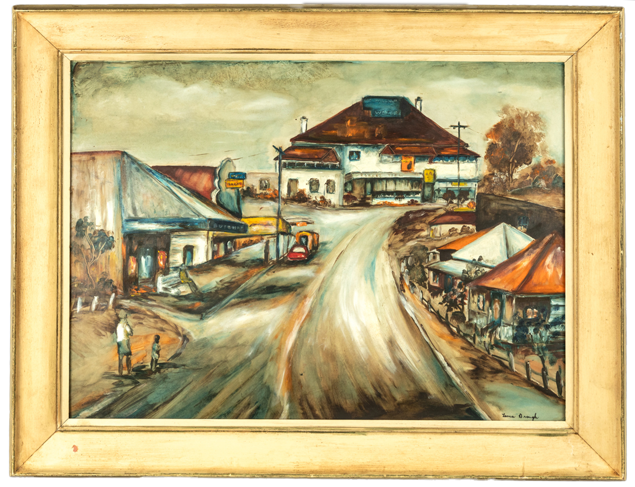 501 · Trio of Artworks (Street Scene, Pub, Garden)