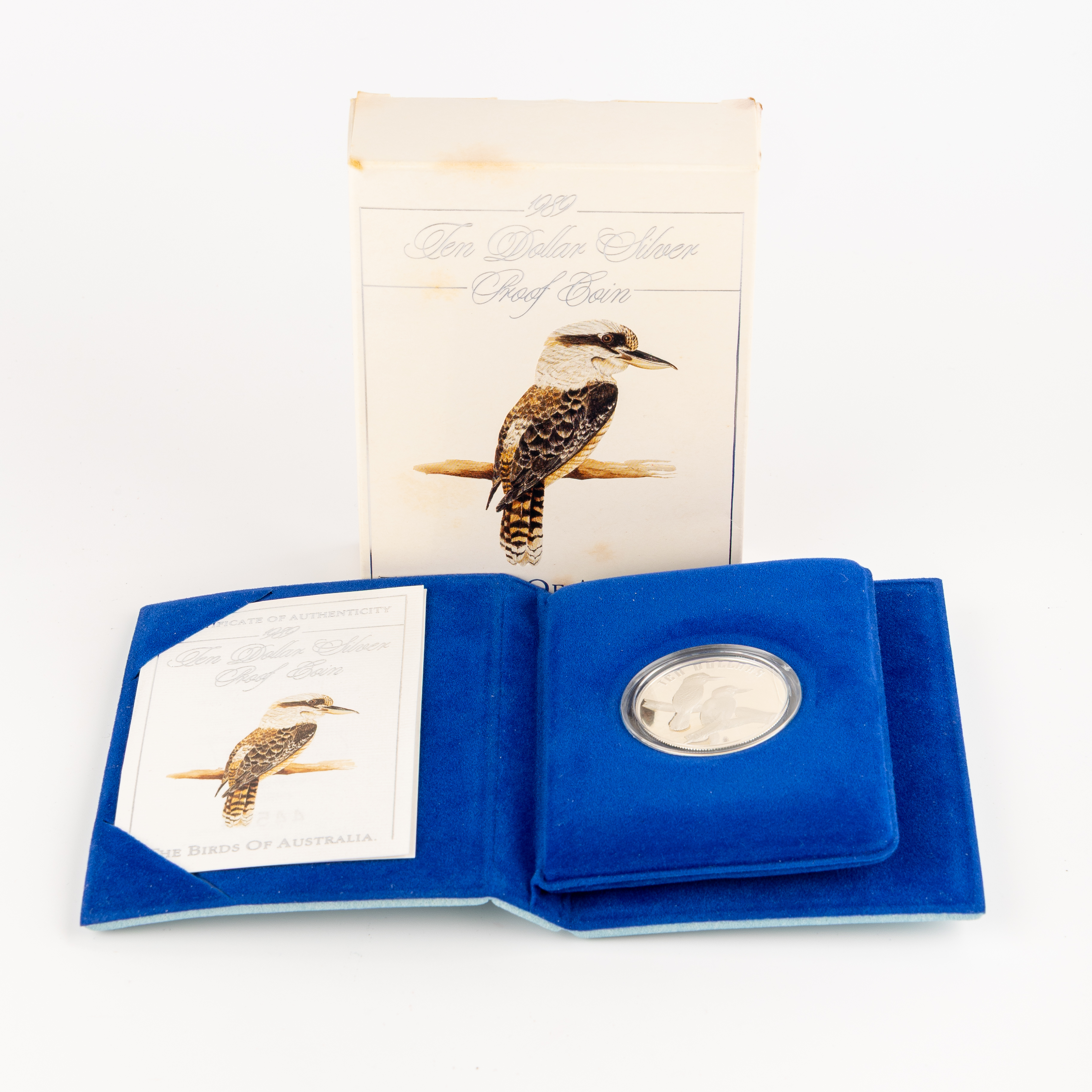 Birds of Australia Silver Proof Coin - Kookaburra, Ten Dollars, 1989, PCGS