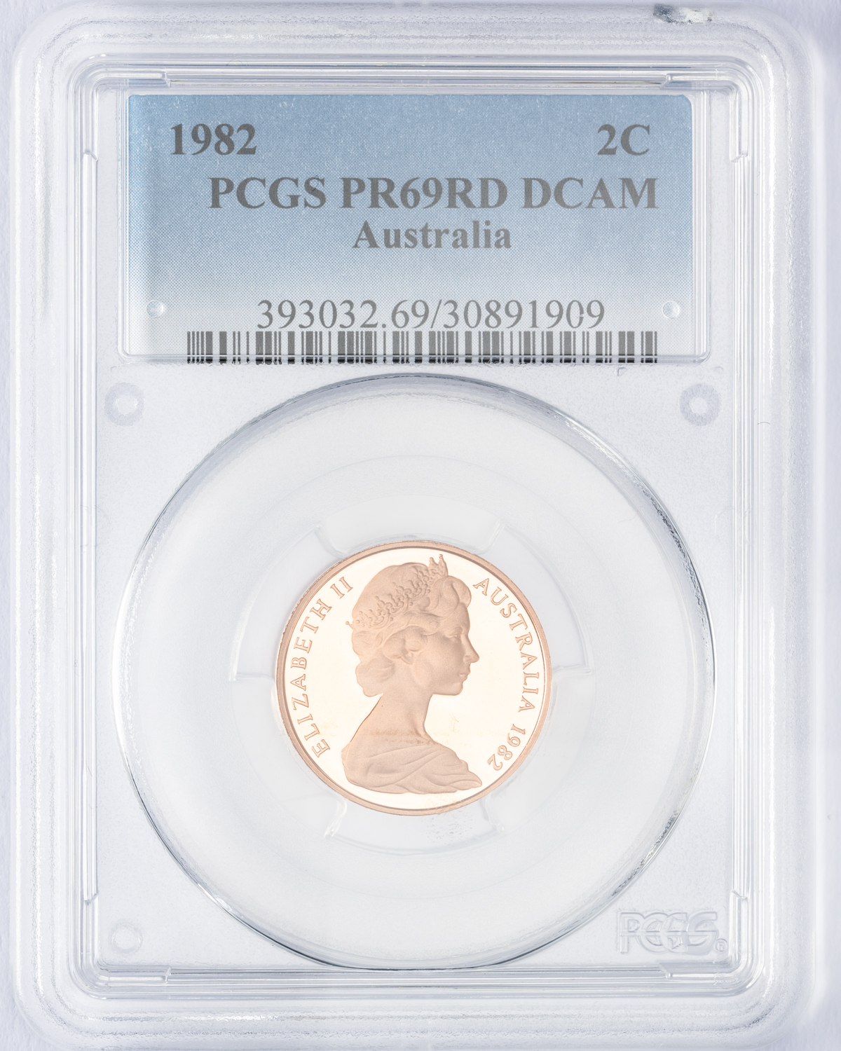 Elizabeth II, Two Cent, 1982, PCGS PR69DCAM