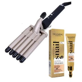 5 Barrel Hair Crimping Curler Waver Plus a Snail Repair Eye Cream |