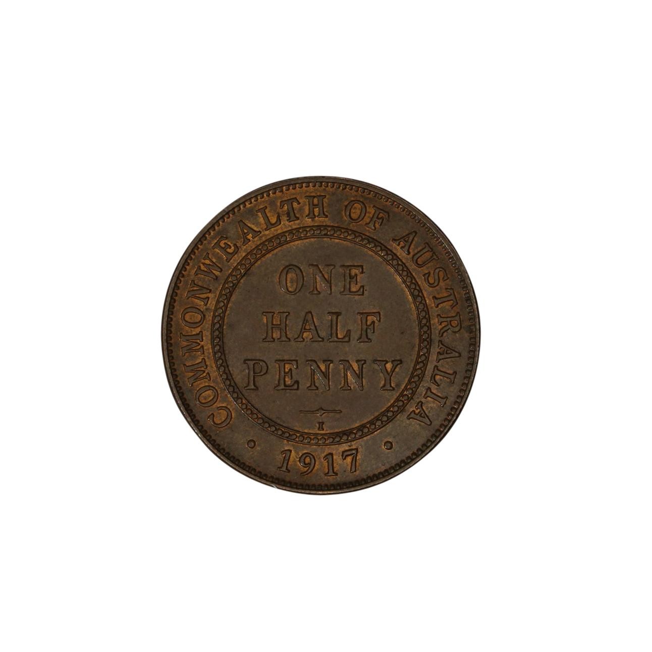 879. · George V, Half Penny, 1917-I, aEF