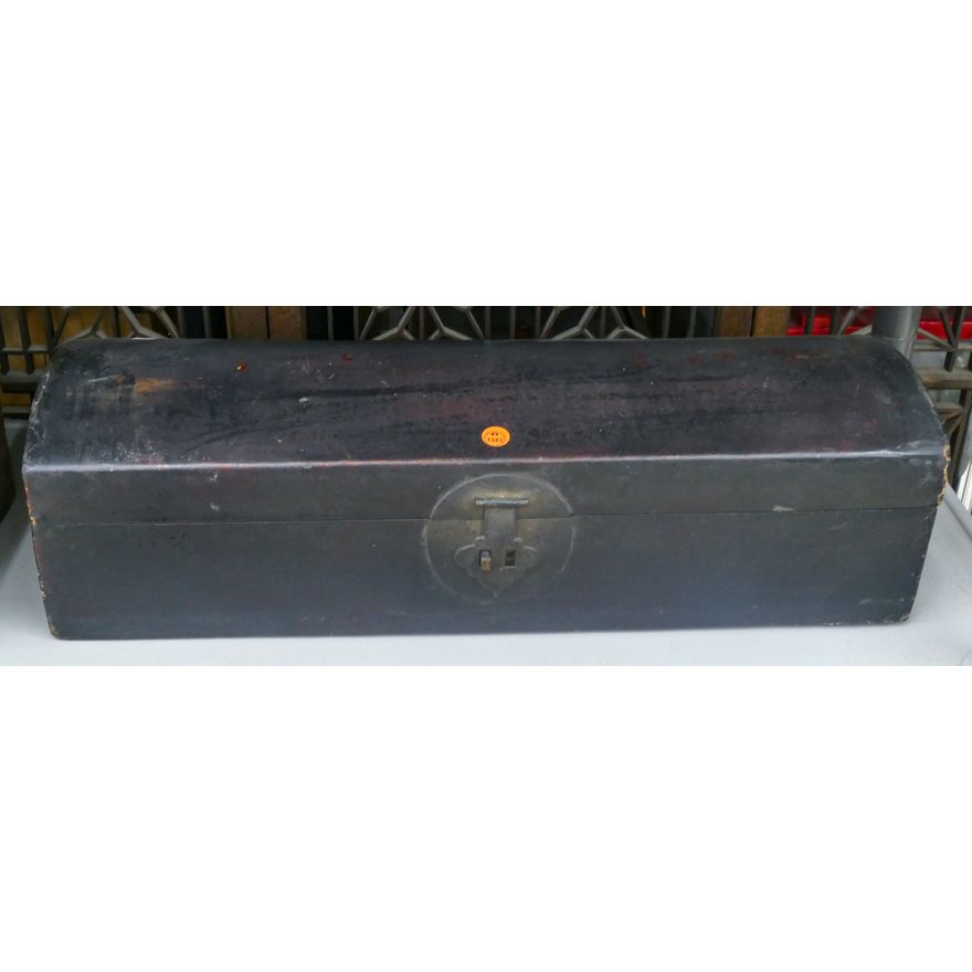 Antique Chinese Lacquered Long Box 25''