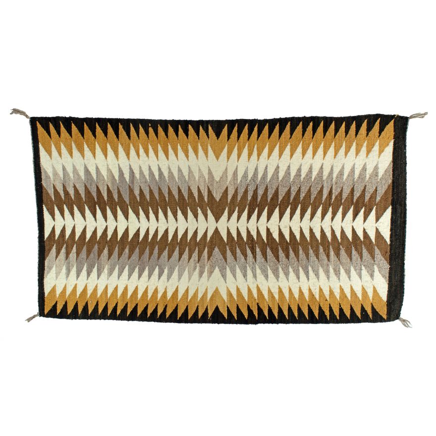 Unknown, Two Grey Hills Triangle Pattern Weaving