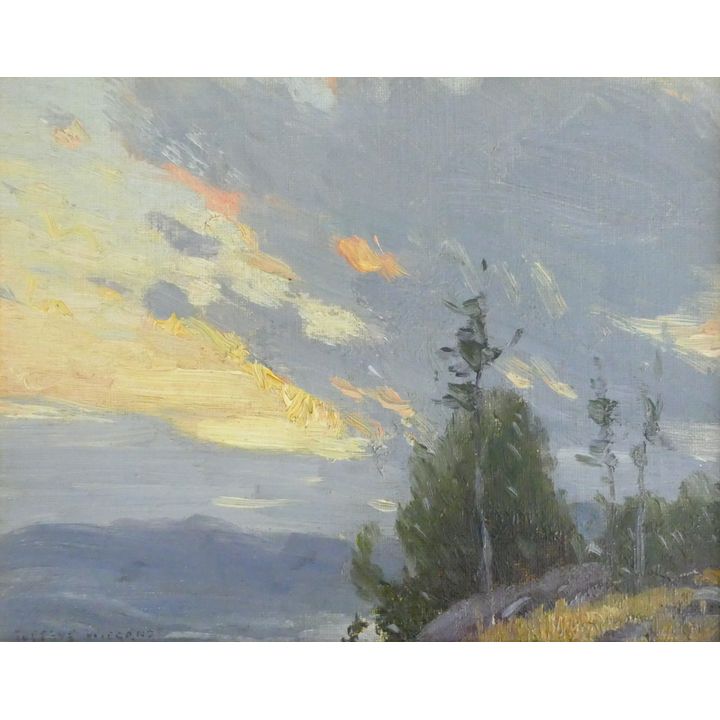 Gustave Wiegand ''Sunset'' (Landscape) Oil