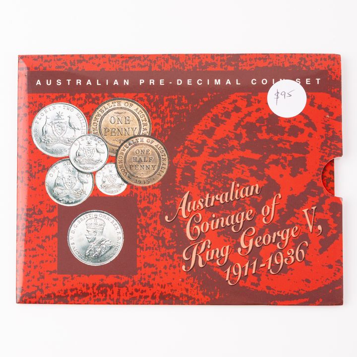 George V, Sherwood - Australian Coinage of King George V, Halfpenny - Florin, 1911 - 1936,  G - aF