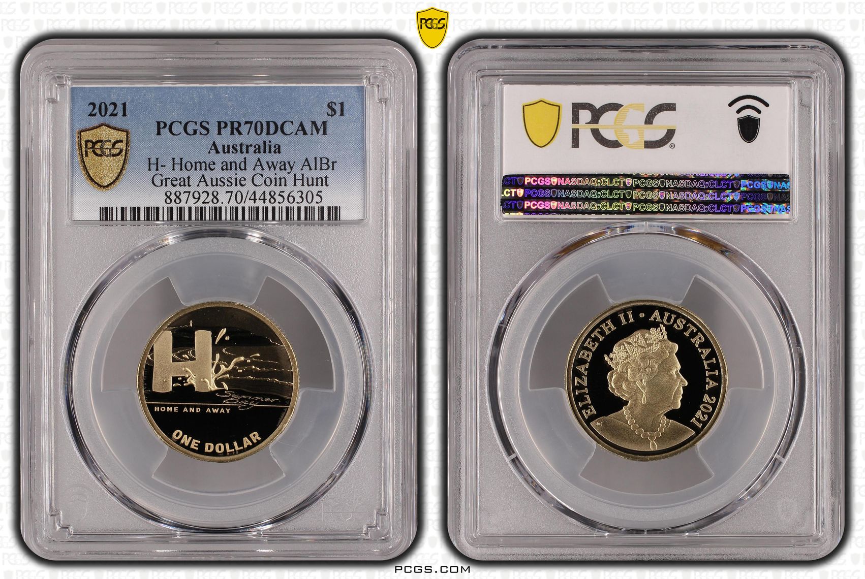 480 · 2021 Australia One Dollar, $1 H- Home and Away AlBr PCGS - PR70DCAM POP 15/0 -305