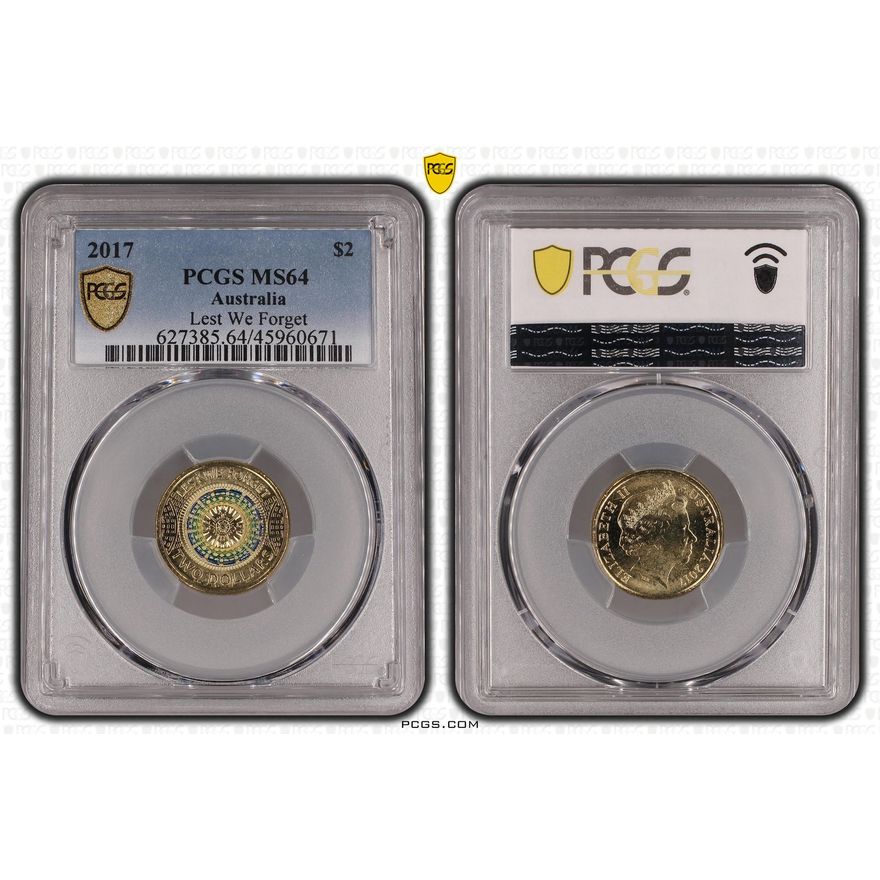 Lest We Forget Colorized, Two Dollar, 2017, PCGS MS64