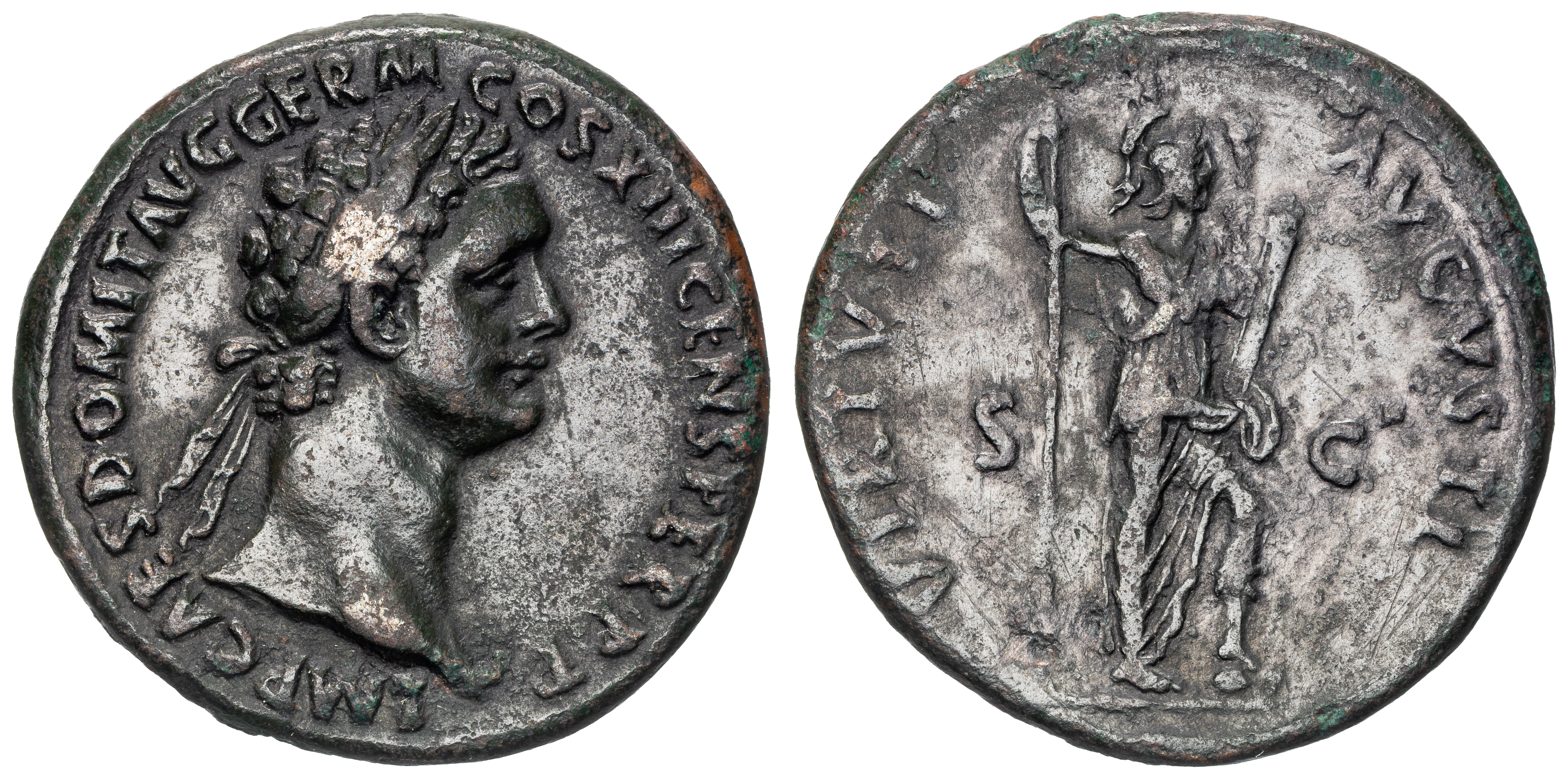 Domitian, Ae Dupondius, 87 Ad, Gvf