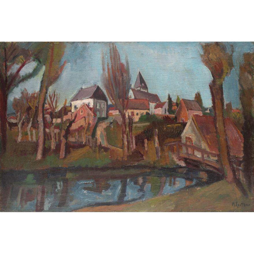 Henryk Epstein | Miasteczko nad rzeką, ok. 1924 r.