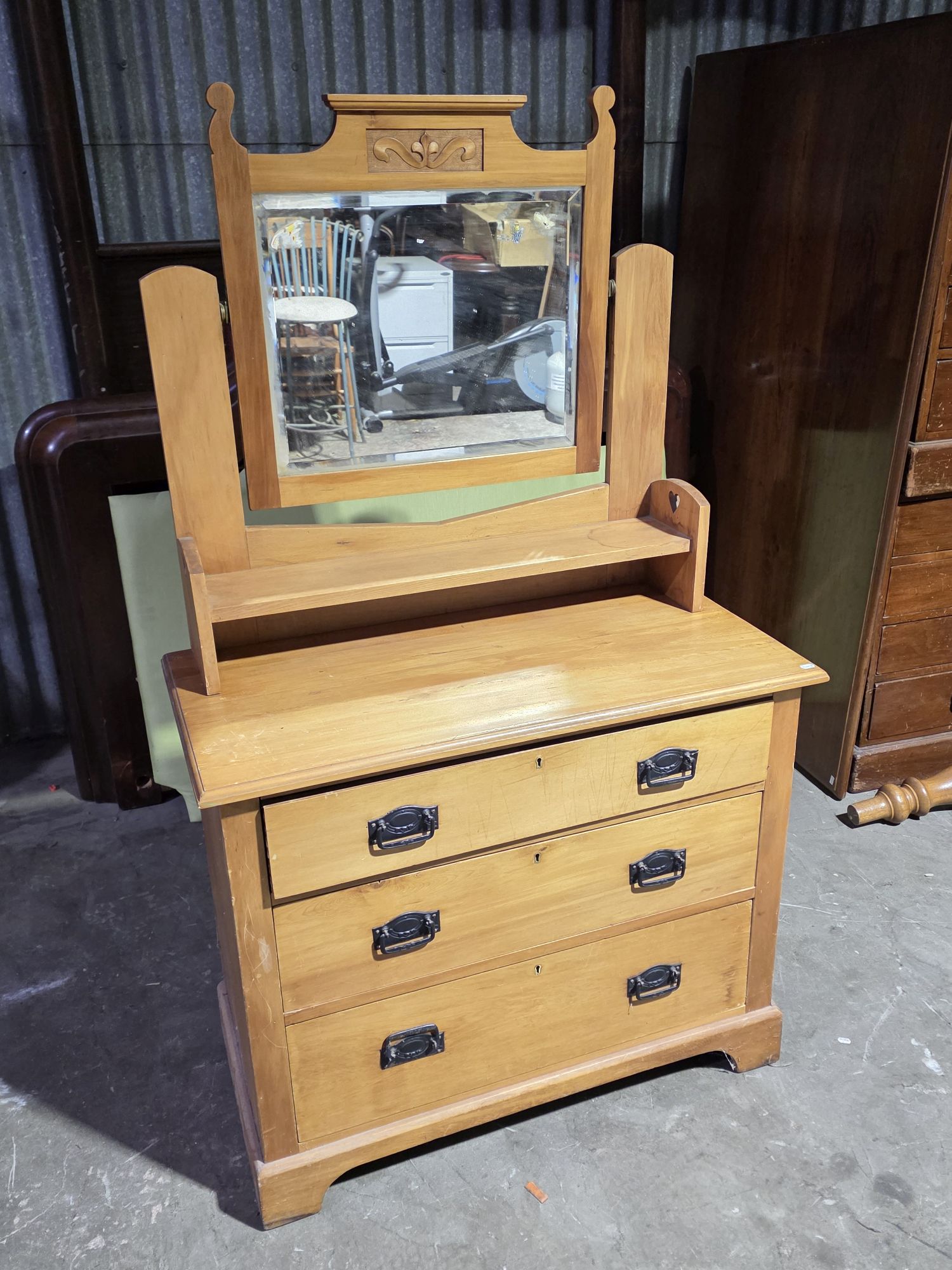 Victorian Era Hardwood Dressing Chest