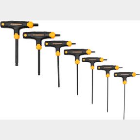 2.5MM 3MM 4MM 5MM 6MM 8MM 10MM GEARWRENCH 7 PIECE METRIC T-HANDLE BALL END HEX KEY SET - 83516