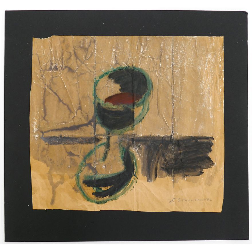 Jay Steensma ''Chalice of Wine'' Signed 1992 Mixed Media on Paper Sheet 13.5''x15''