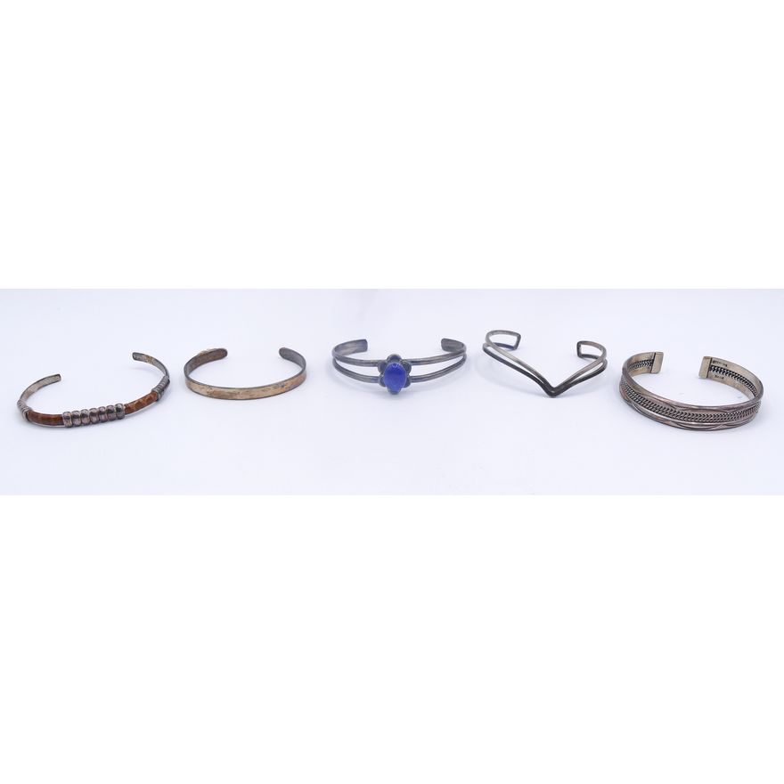 Box Old Sterling Cuff Braclets - 91 Grams TW