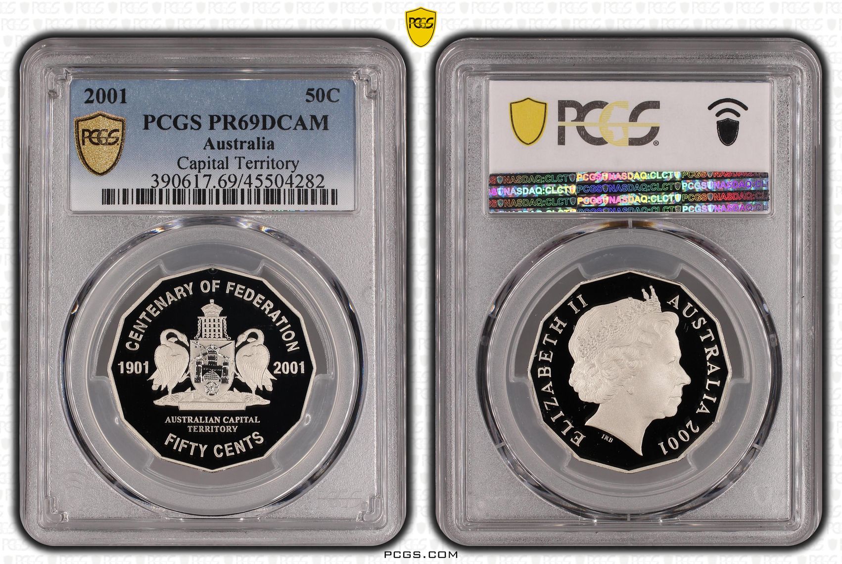 Capital Territory , Fifty Cent, 2001, PCGS PR69DCAM