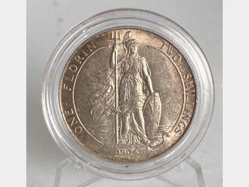 1906 EDWARD VII SILVER FLORIN RARE