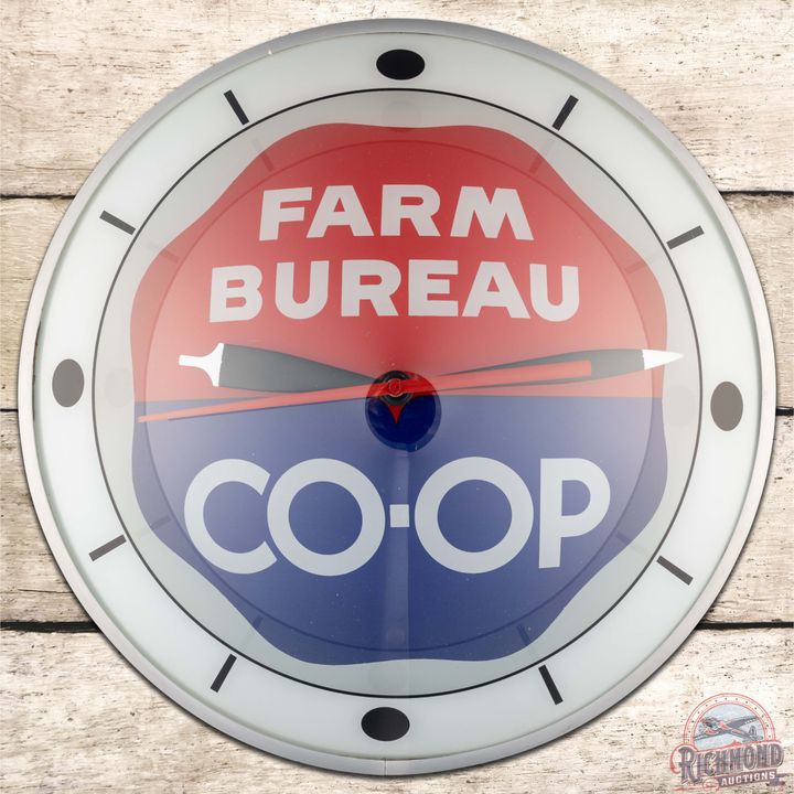 Farm Bureau CO-OP 15" Double Bubble Advertising Clock