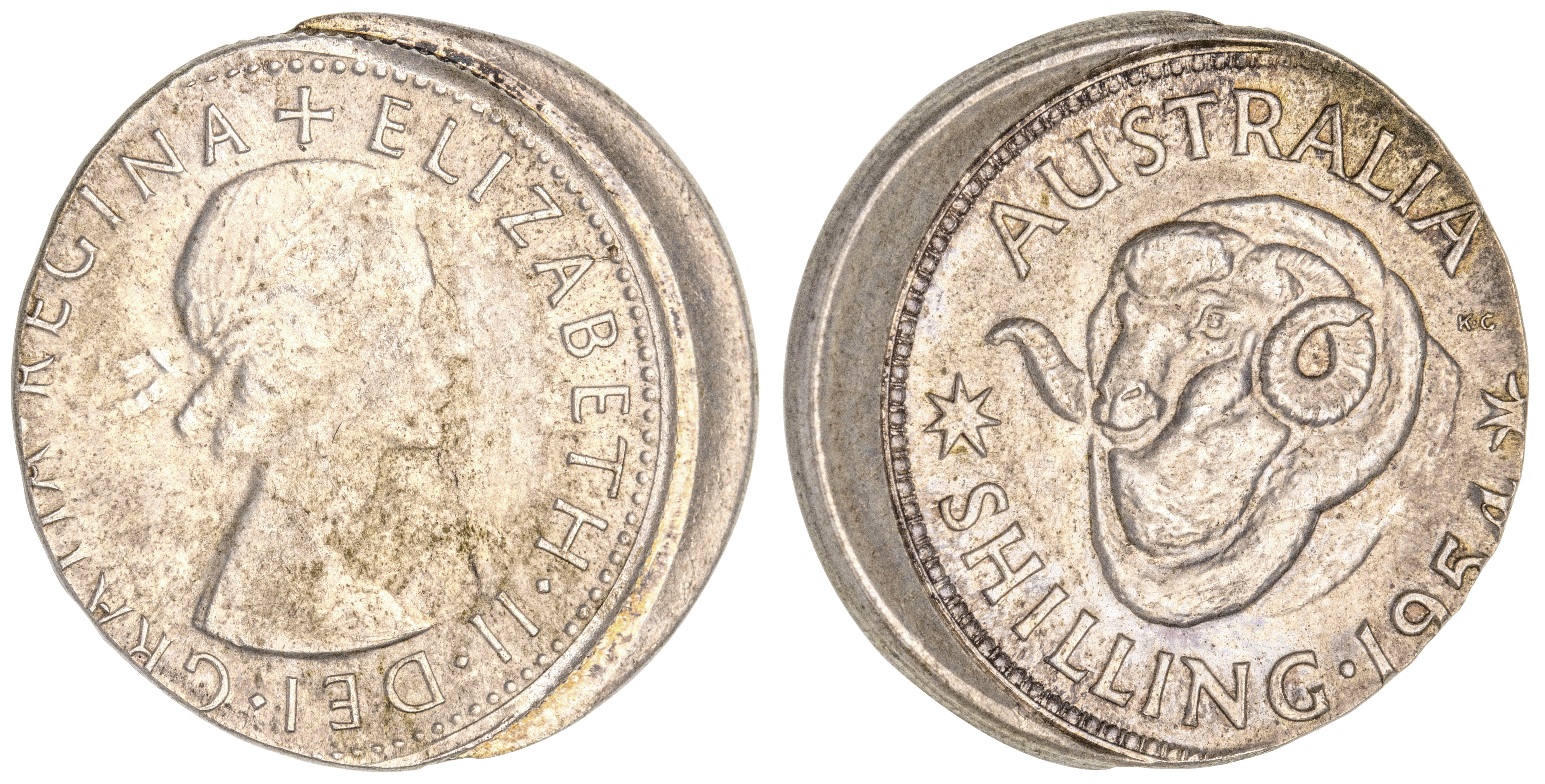 Elizabeth II, Shilling, 1954, VF