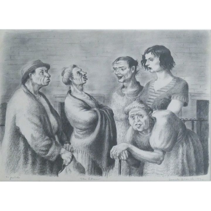 Lucile Blanch ''The Schrew'' 1936 Signed Lithograph Matted 16''x20''