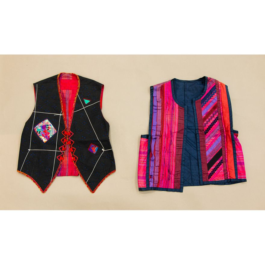 Lucy Goffin & unknown maker - Wearable art (Two waistcoats)