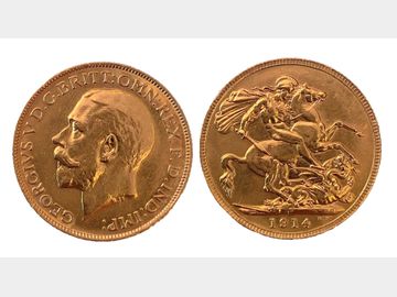1914 King George V Perth Mint Gold Sovereign