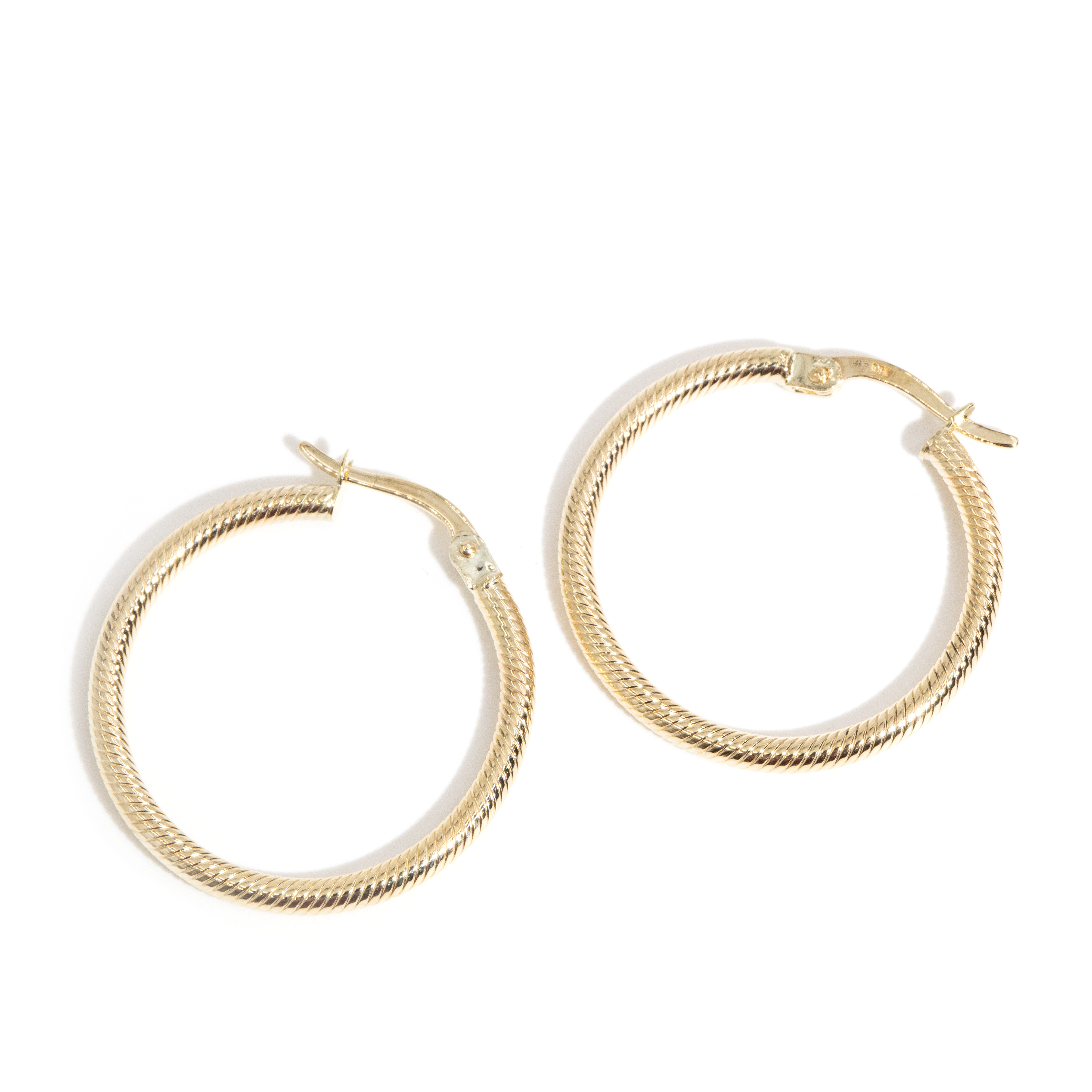 9ct Gold Hoop Earrings,