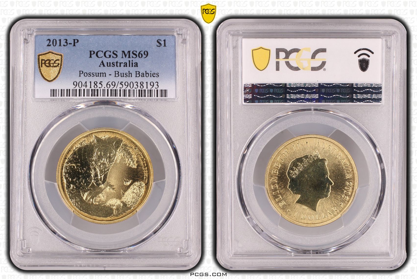 Possum - Bush Babies, One Dollar, 2013-P, PCGS MS69