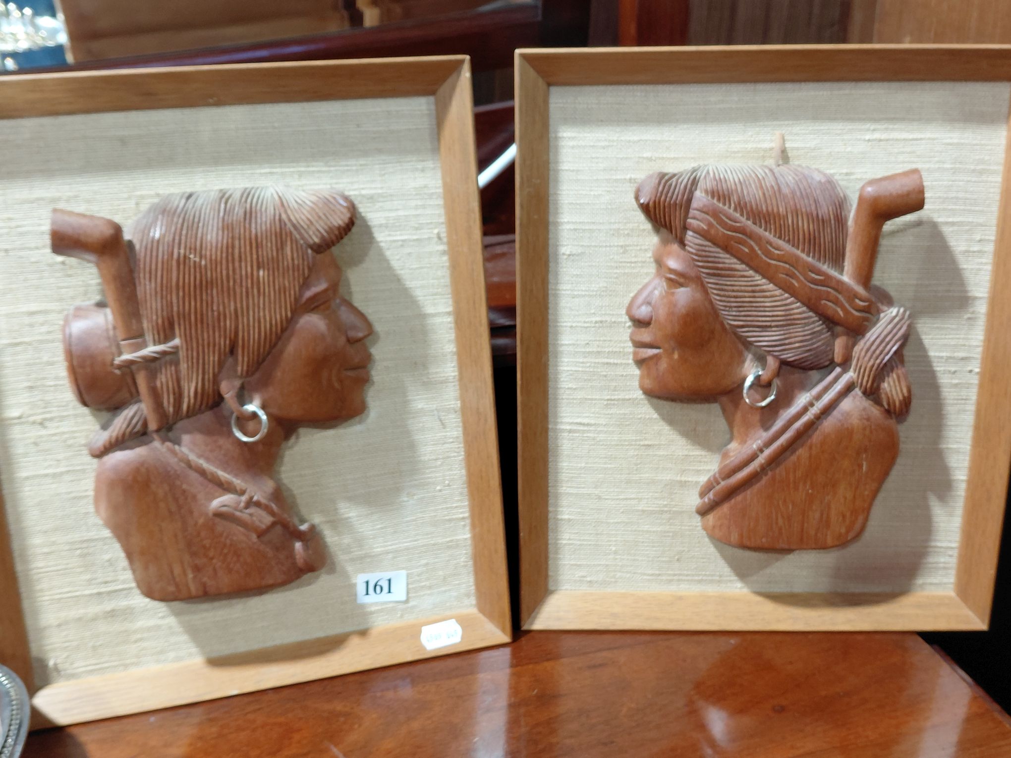 161 · 2 WOODEN PLAQUES