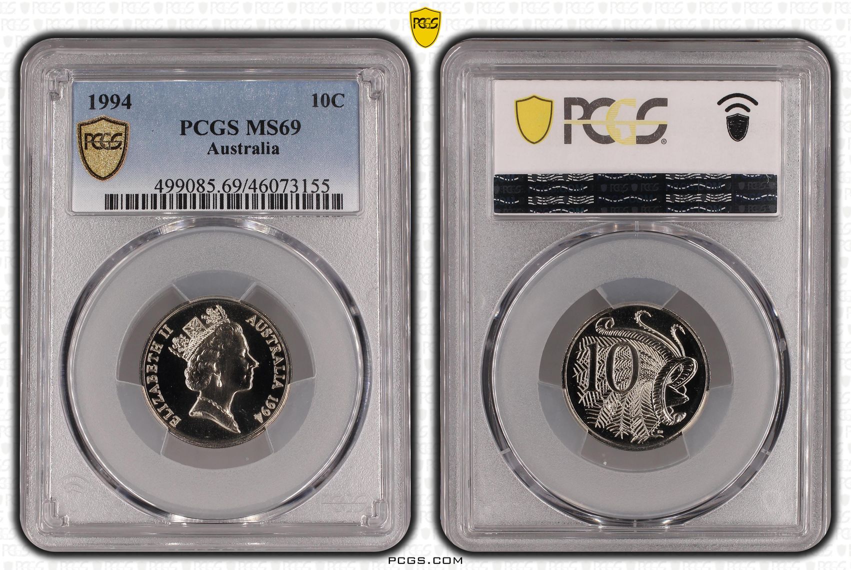 POP 8/0, Ten Cent, 1994, PCGS MS69