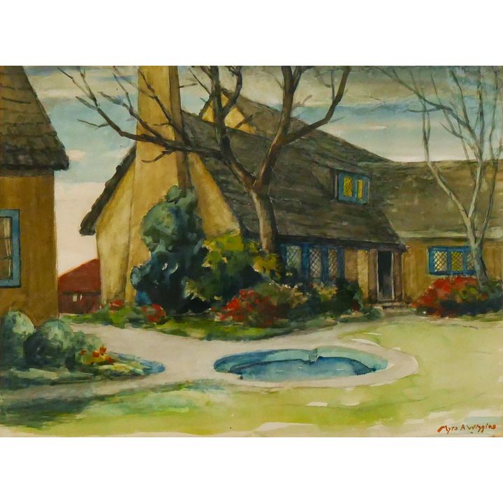 Myra Wiggins ''Where I Live'' (Cottage) Watercolor