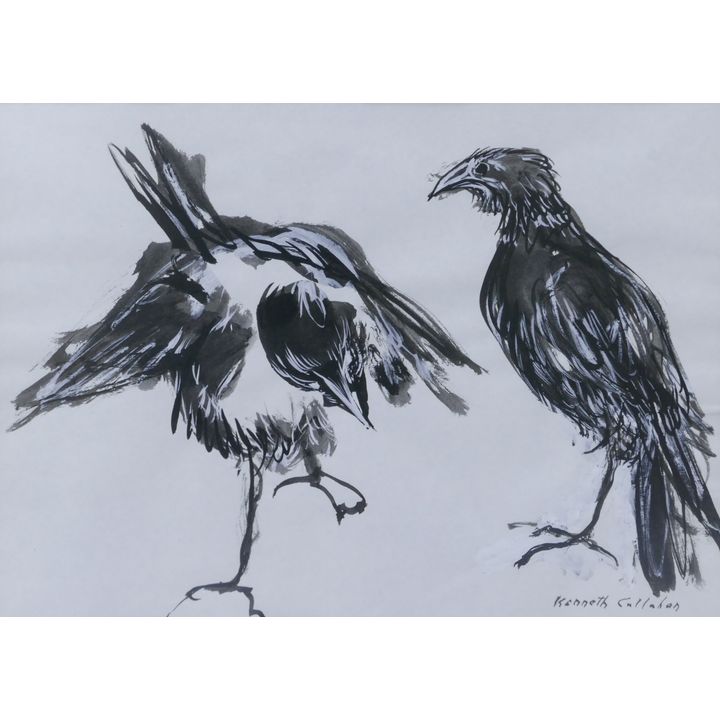 Kenneth Callahan ''Birds'' Tempera
