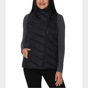 NICOLE MILLER VEST ASYMMETRICAL POCKETS QUILTED LIGHTWEIGHT SIZE XL