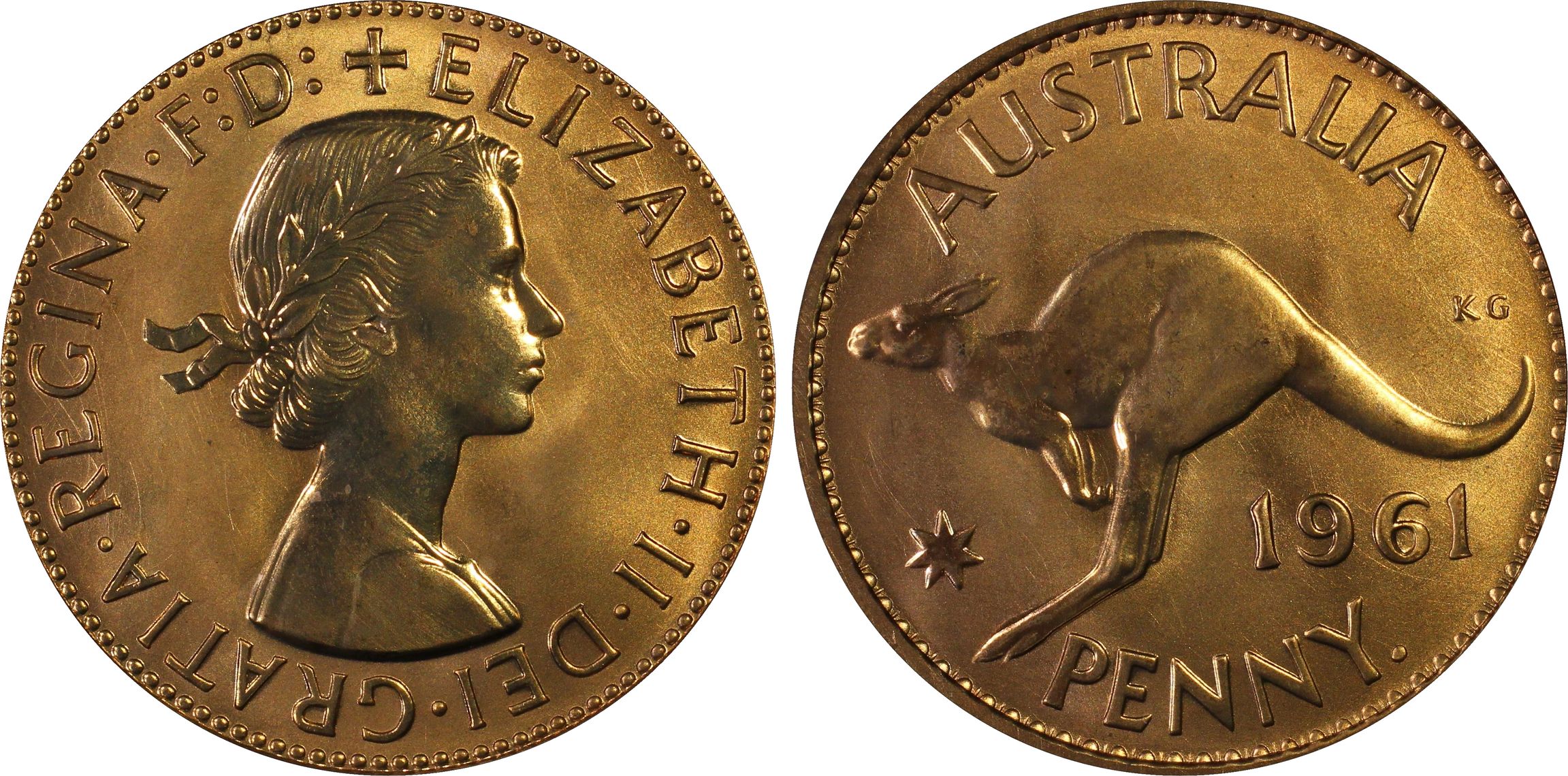 One Penny, 1961-Y., PCGS PR66RD