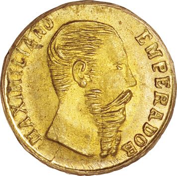 メキシコ-Mexico. 1865. Gold. 1ペソ. 未使用. UNC