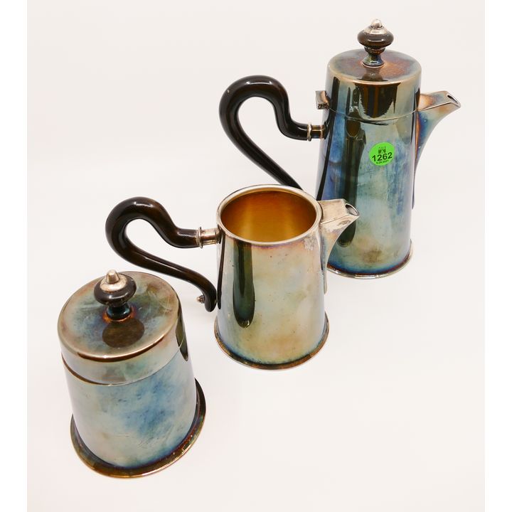Italian 800 Silver Tea Set- 940g TW- teapot 8''