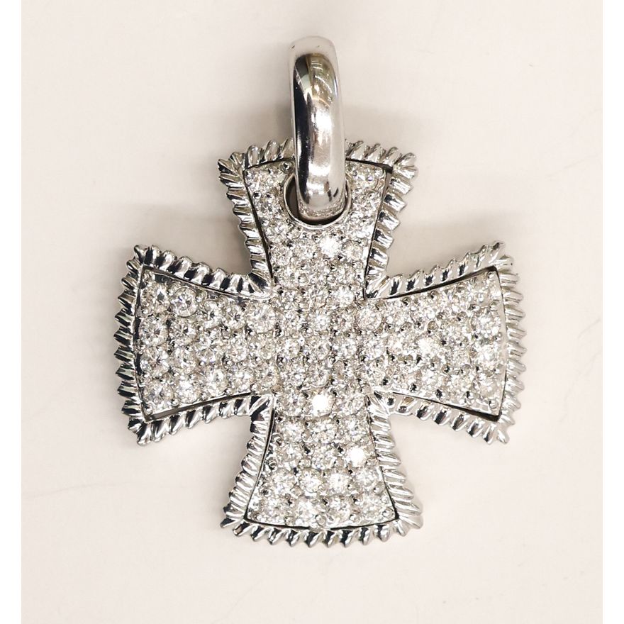 Sonia Bitton 18k Diamond Maltese Cross Pendant