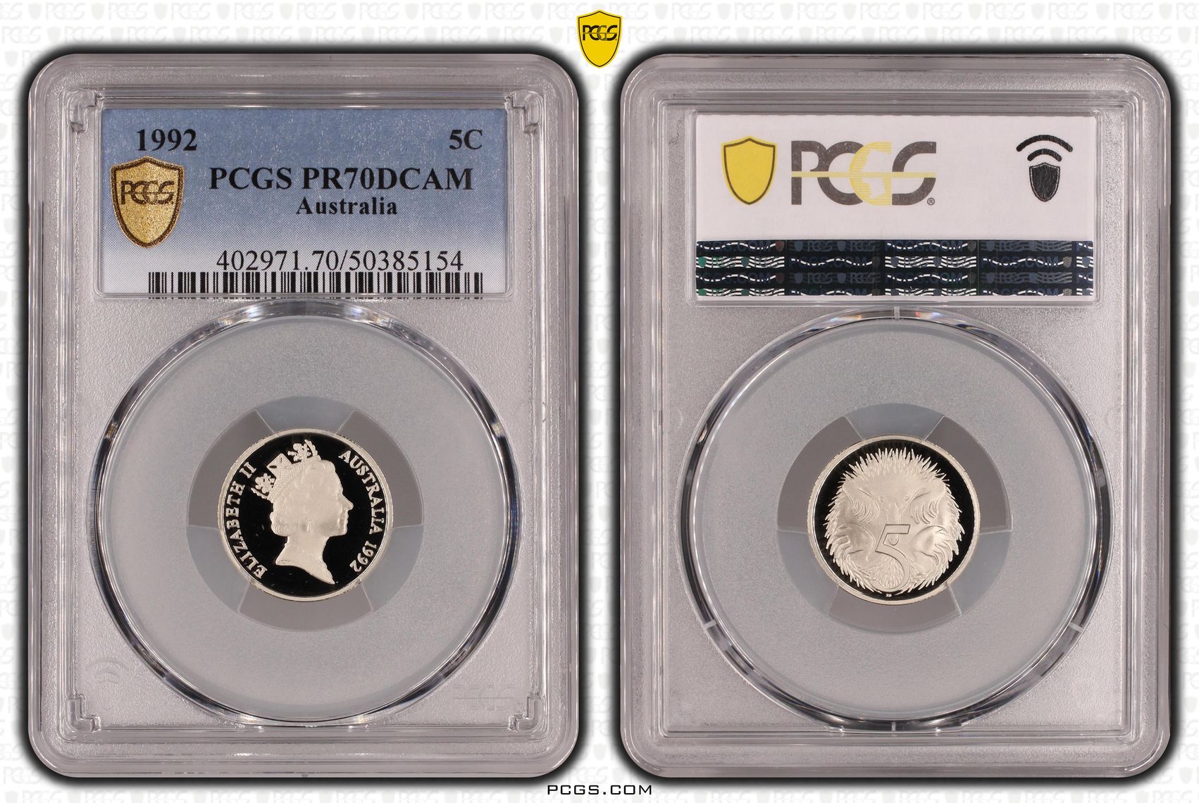 Five Cent, 1992, PCGS PR70DCAM