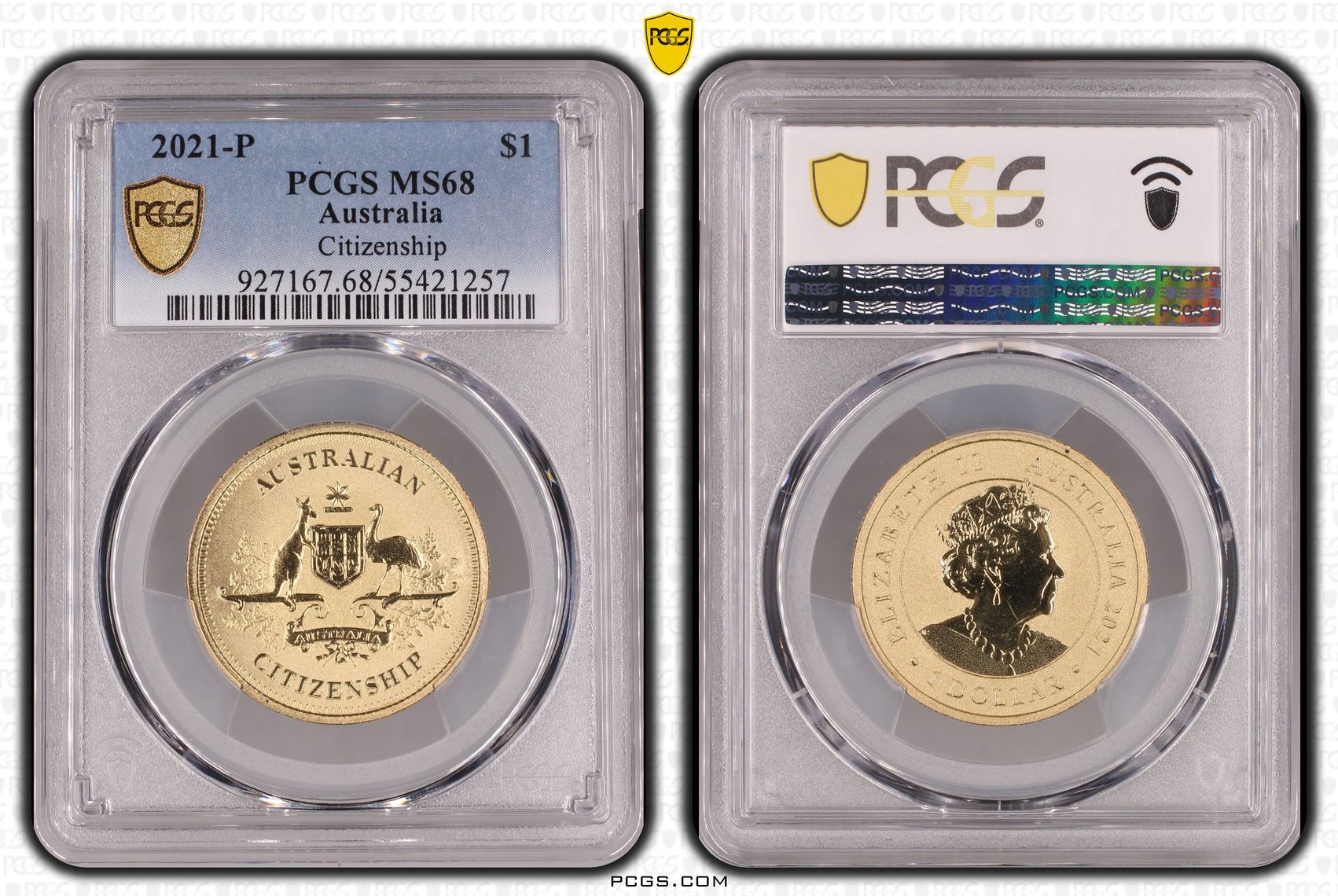 Citizenship, One Dollar, 2021-P, PCGS MS68
