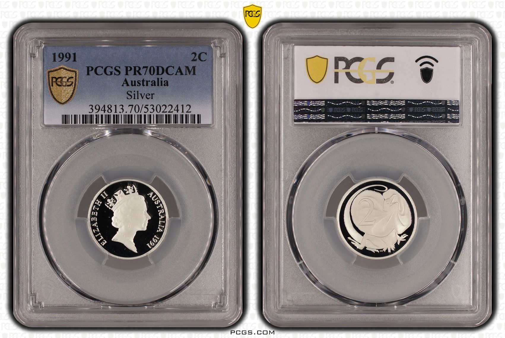 Silver, Two Cents, 1991, PCGS PR70DCAM