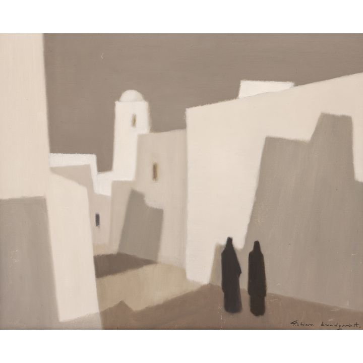 Fabian Lundqvist ''Middle Eastern Scene'' Oil