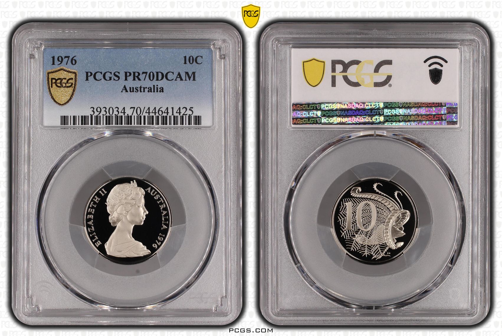 1976 Australia Ten Cent, 10c PCGS - PR70DCAM POP 19/0 -425