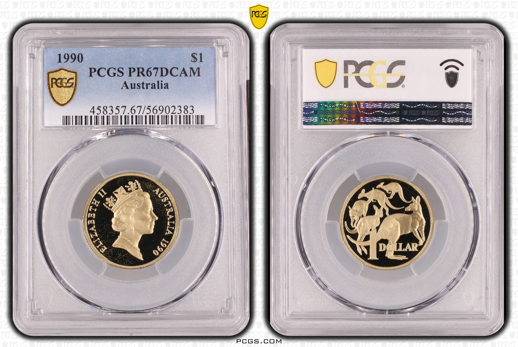 One Dollar, 1990, PCGS PR67DCAM
