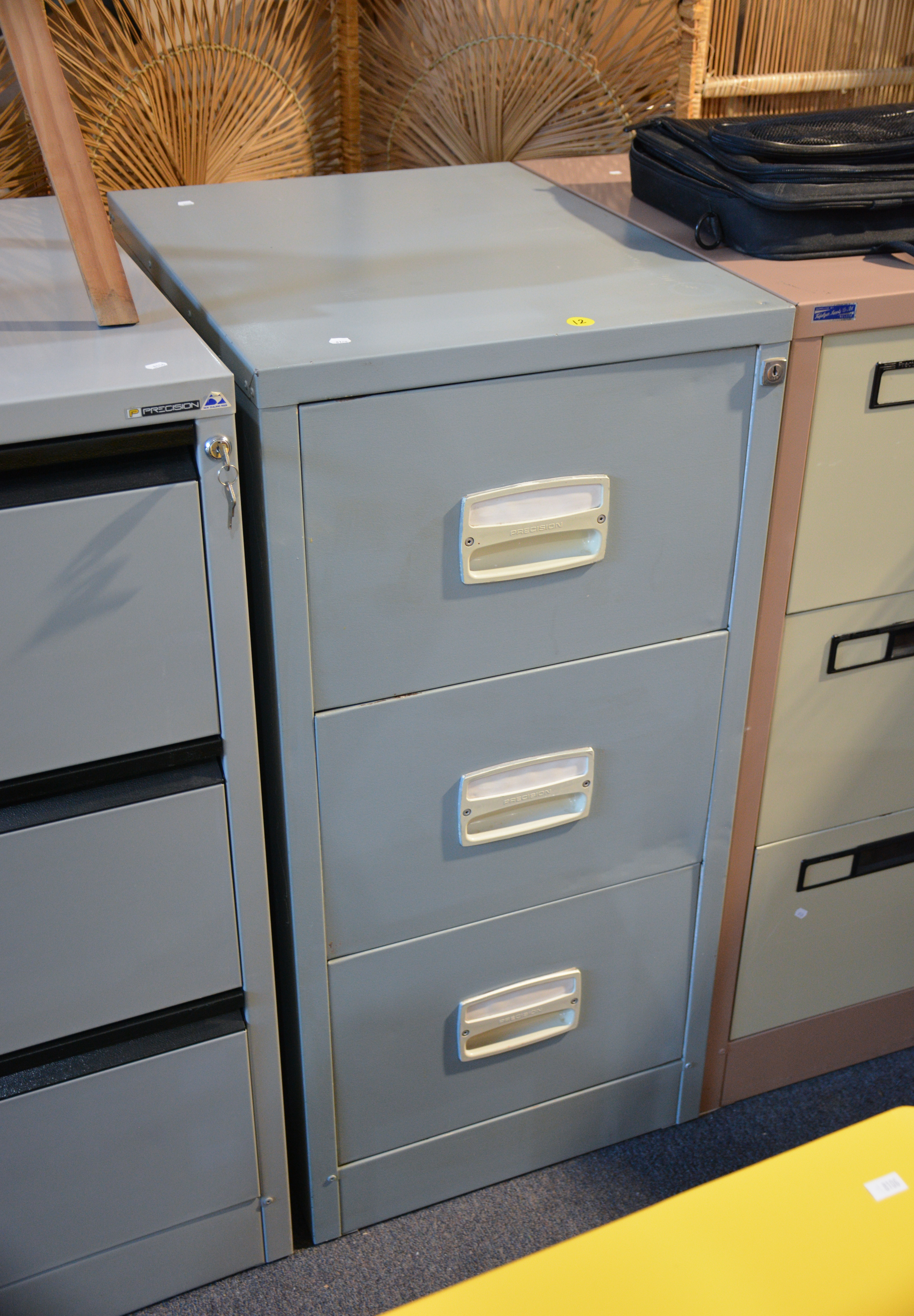 3 Drawer Metal Filing Cabinet with Files — NZ auction result