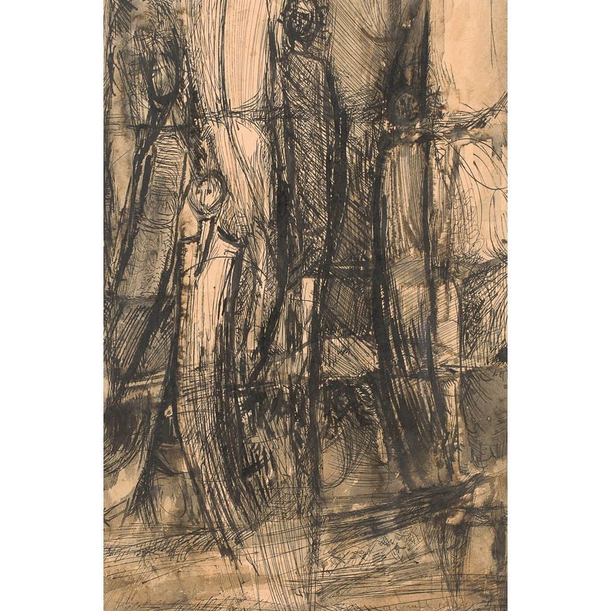 Henryk Mądrawski | Kompozycja z postaciami, 1964