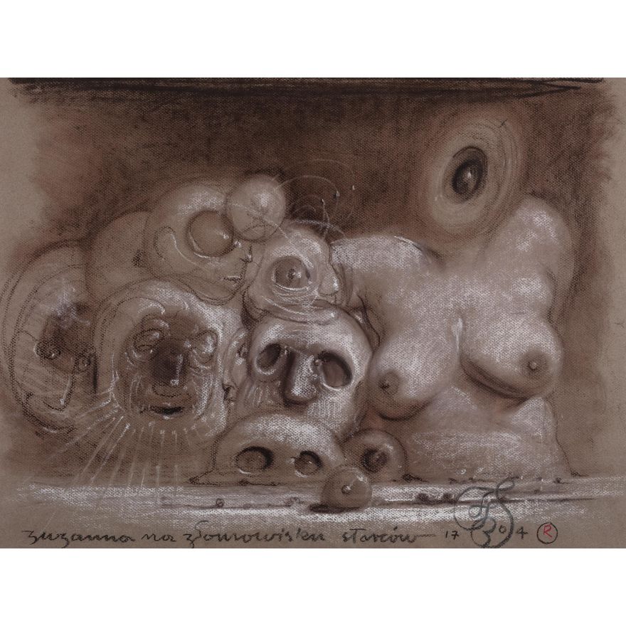 Franciszek Starowieyski | Zuzanna na złomowisku starców, 2004