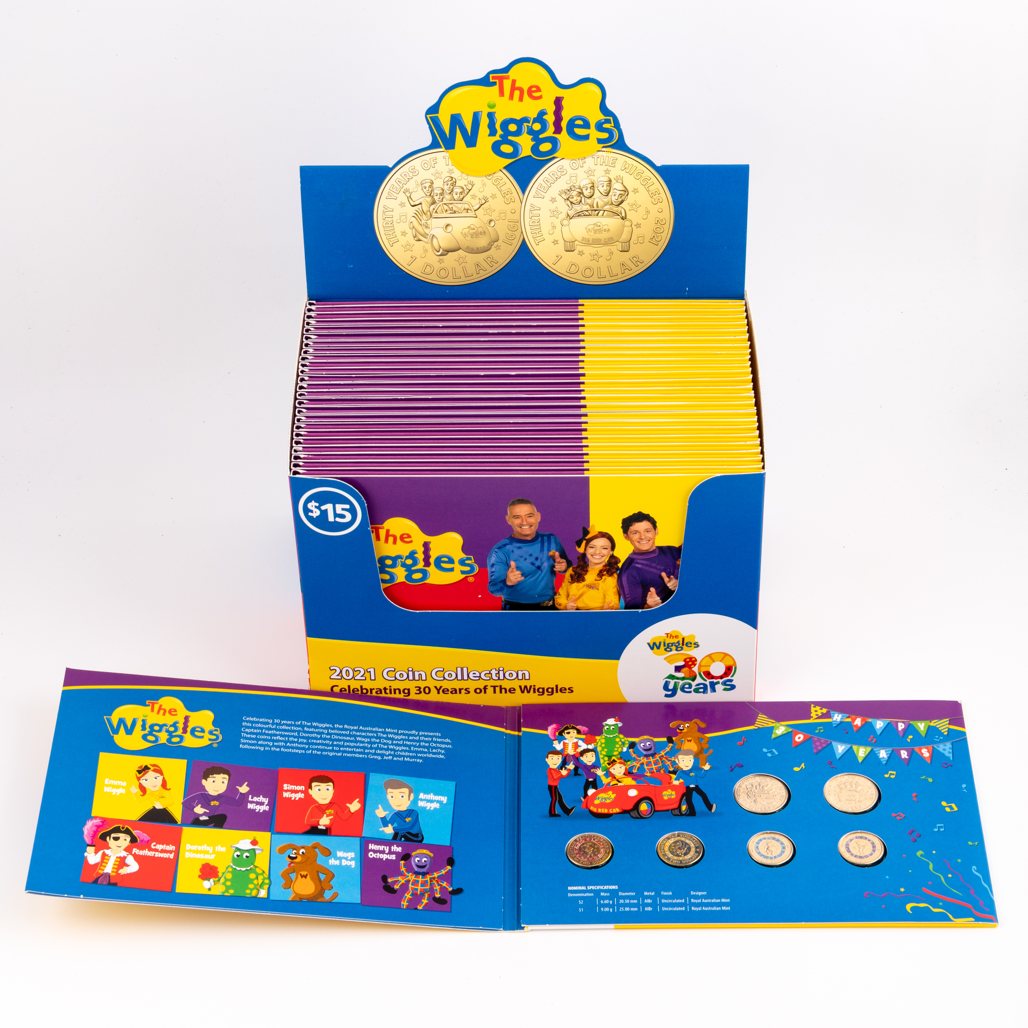 Elizabeth II, The Wiggles, One Dollar - Two Dollars, 2021, UNC